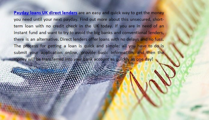 Payday Loans UK Direct Lenders