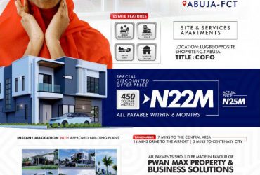 Land for sale at The palms Residence Abuja FCT