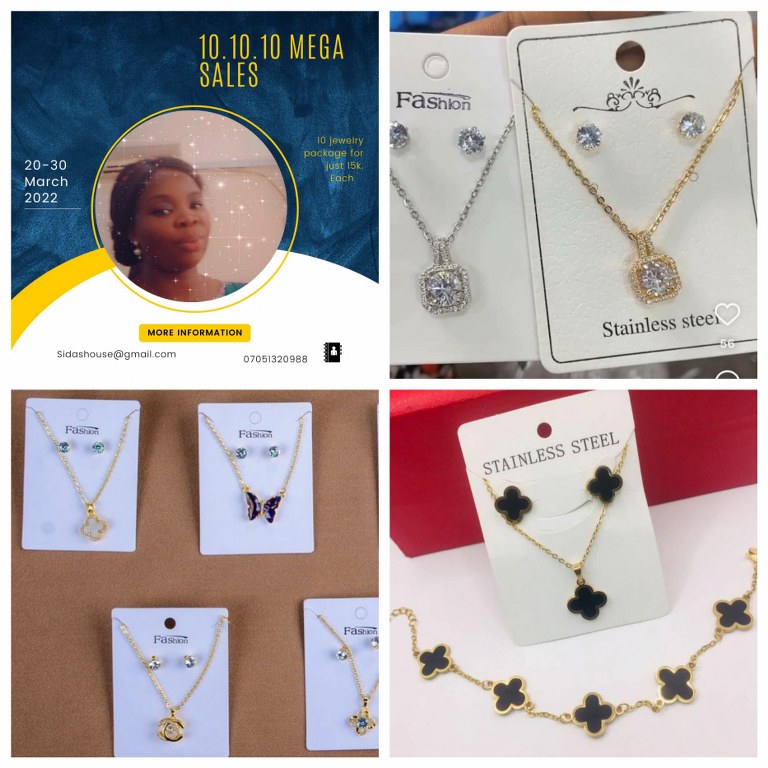 MEGA SALES – 10 Jewelry Package for Just 15k (WHATSAPP – 07051320988)