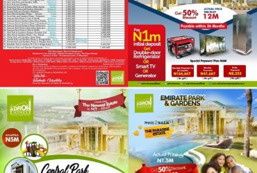 Lands and Houses at ADRON HOMES AND PROPERTIES LTD (Call or Whatsapp – 08039515295)